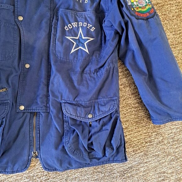 Vintage Dallas Cowboys NFL Stadium Coat Parka Member Club Mens Medium Rare Warm - Picture 4 of 12